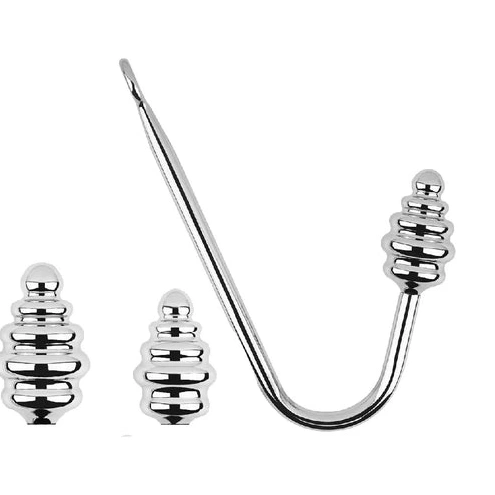 Anal Hooks Set 8826 Ribbed Screw-in Anal Hook GreatBenefit 0112